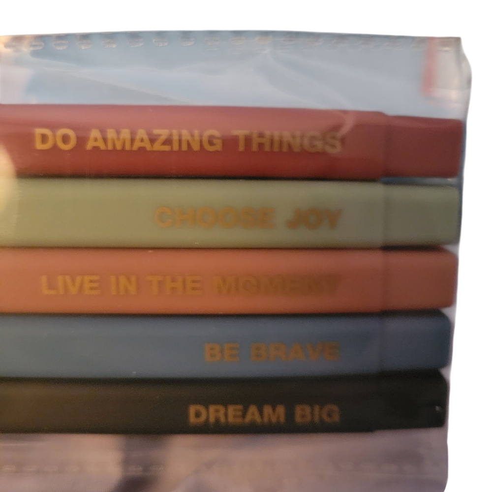 Blue Colorblock Pencil Case with Quote & Imspirational Pen Set - Picture 6 of 6